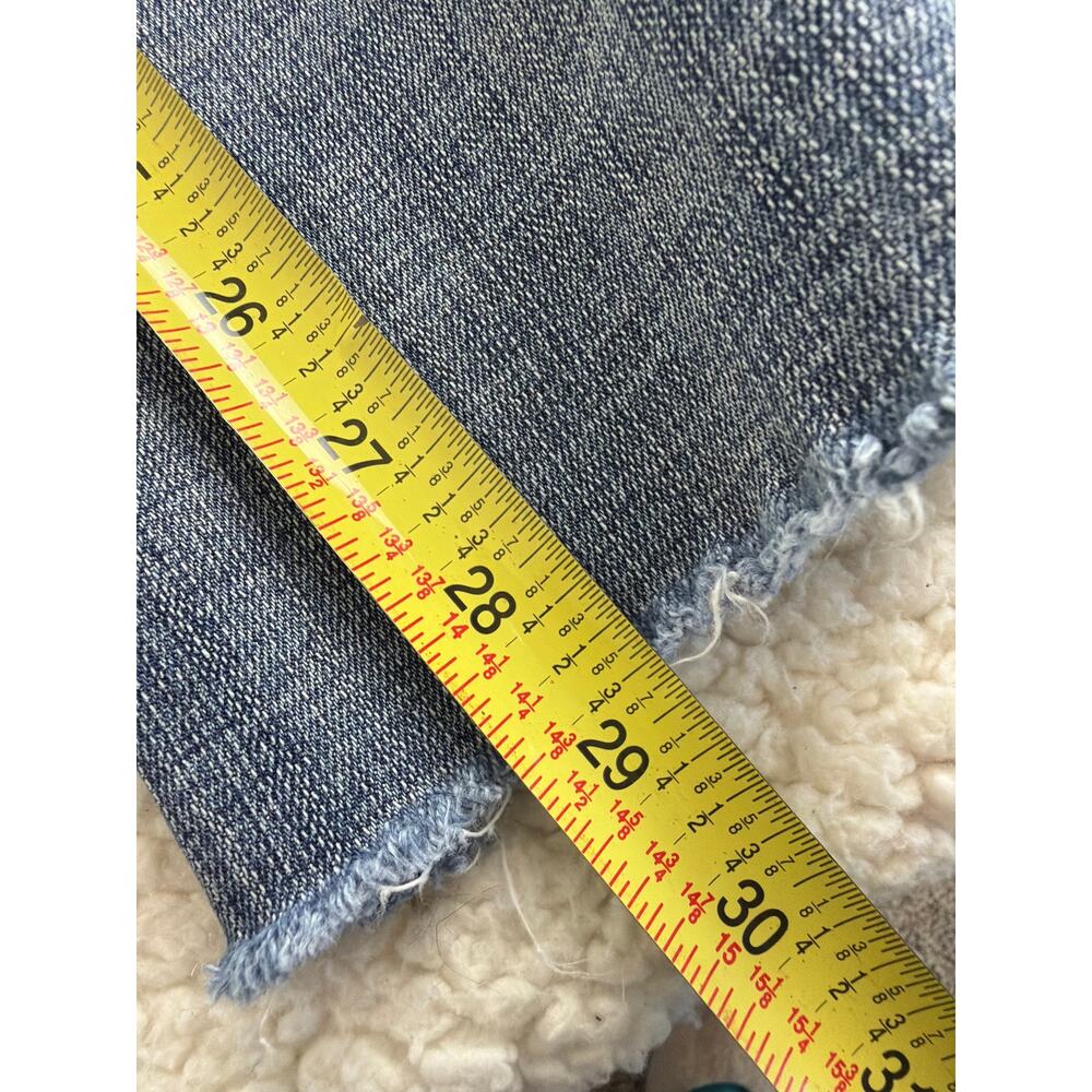 Rock & Roll Denim Womens Low Rise Boot Cut Jeans 32x29 Embroidered Split Hem - Picture 8 of 10